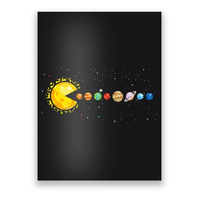 Space Astronomer Science Astronaut Sun Eat Planet Video Game Poster