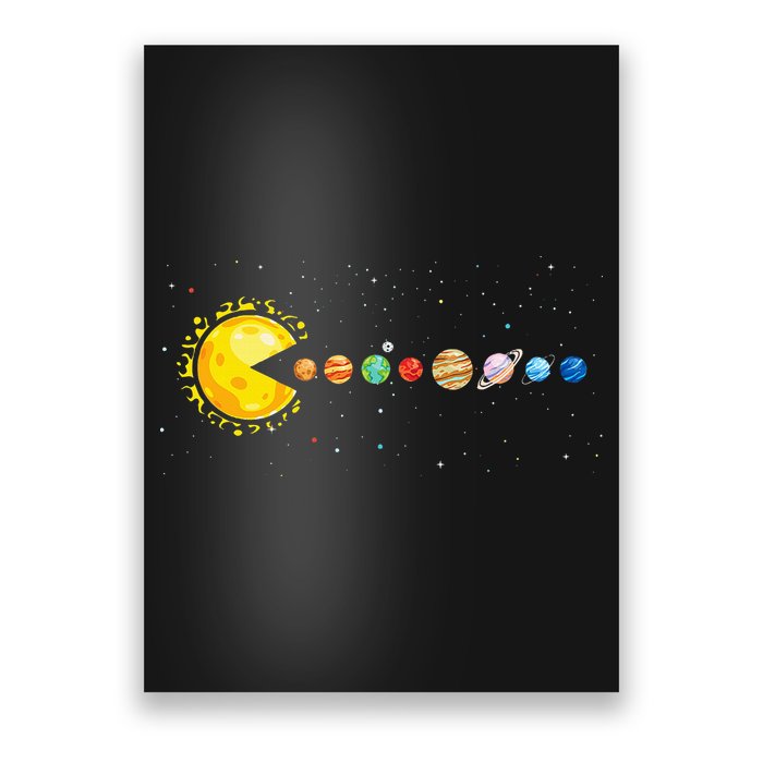 Space Astronomer Science Astronaut Sun Eat Planet Video Game Poster