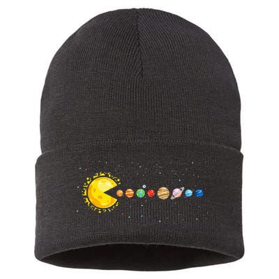 Space Astronomer Science Astronaut Sun Eat Planet Video Game Sustainable Knit Beanie