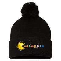 Space Astronomer Science Astronaut Sun Eat Planet Video Game Pom Pom 12in Knit Beanie