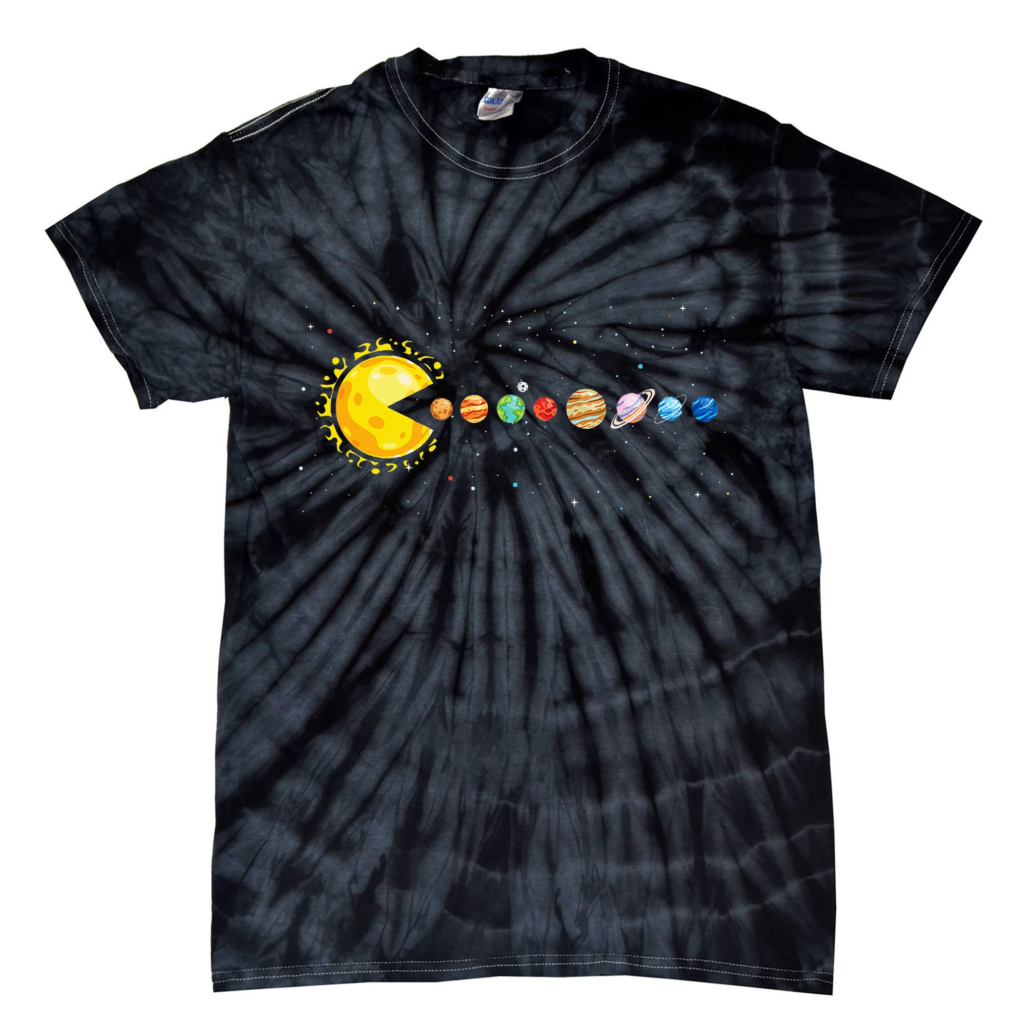 Space Astronomer Science Astronaut Sun Eat Planet Video Game Tie-Dye T-Shirt