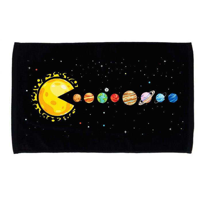 Space Astronomer Science Astronaut Sun Eat Planet Video Game Microfiber Hand Towel