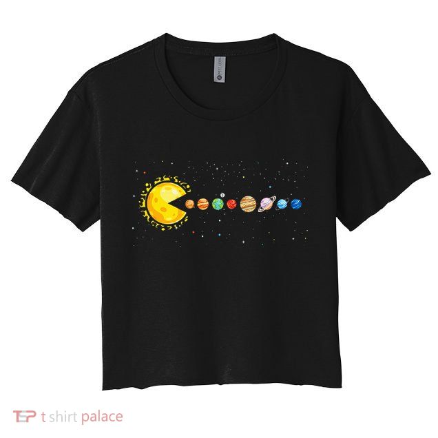 Space Astronomer Science Astronaut Sun Eat Planet Video Game Crop Top