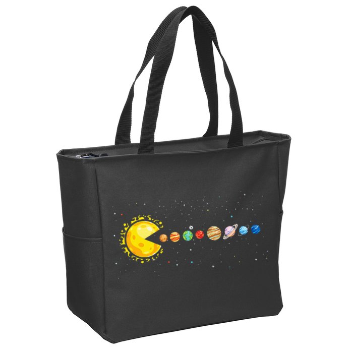 Space Astronomer Science Astronaut Sun Eat Planet Video Game Zip Tote Bag