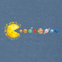 Space Astronomer Science Astronaut Sun Eat Planet Video Game Garment-Dyed Sweatshirt