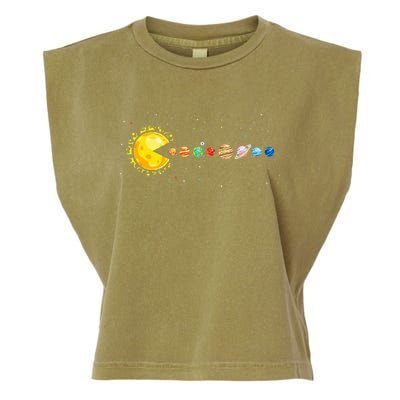Space Astronomer Science Astronaut Sun Eat Planet Video Game Garment-Dyed Women's Muscle Tee