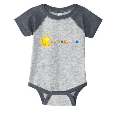 Space Astronomer Science Astronaut Sun Eat Planet Video Game Infant Baby Jersey Bodysuit