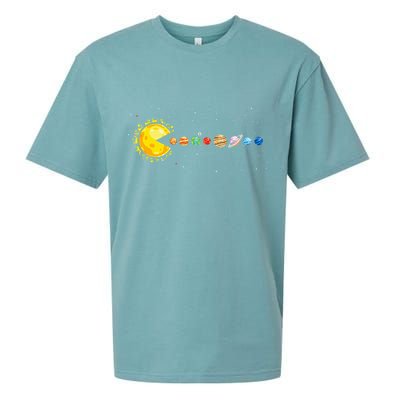 Space Astronomer Science Astronaut Sun Eat Planet Video Game Sueded Cloud Jersey T-Shirt