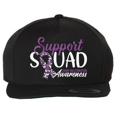 Support Awareness Squad I CM Cerebellum Chiari Malformation Wool Snapback Cap