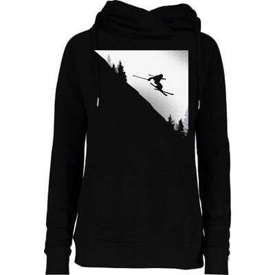 Ski Apparel Skiing Skier Ski Womens Funnel Neck Pullover Hood