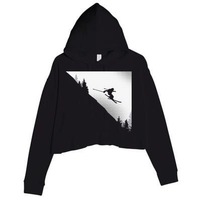 Ski Apparel Skiing Skier Ski Crop Fleece Hoodie
