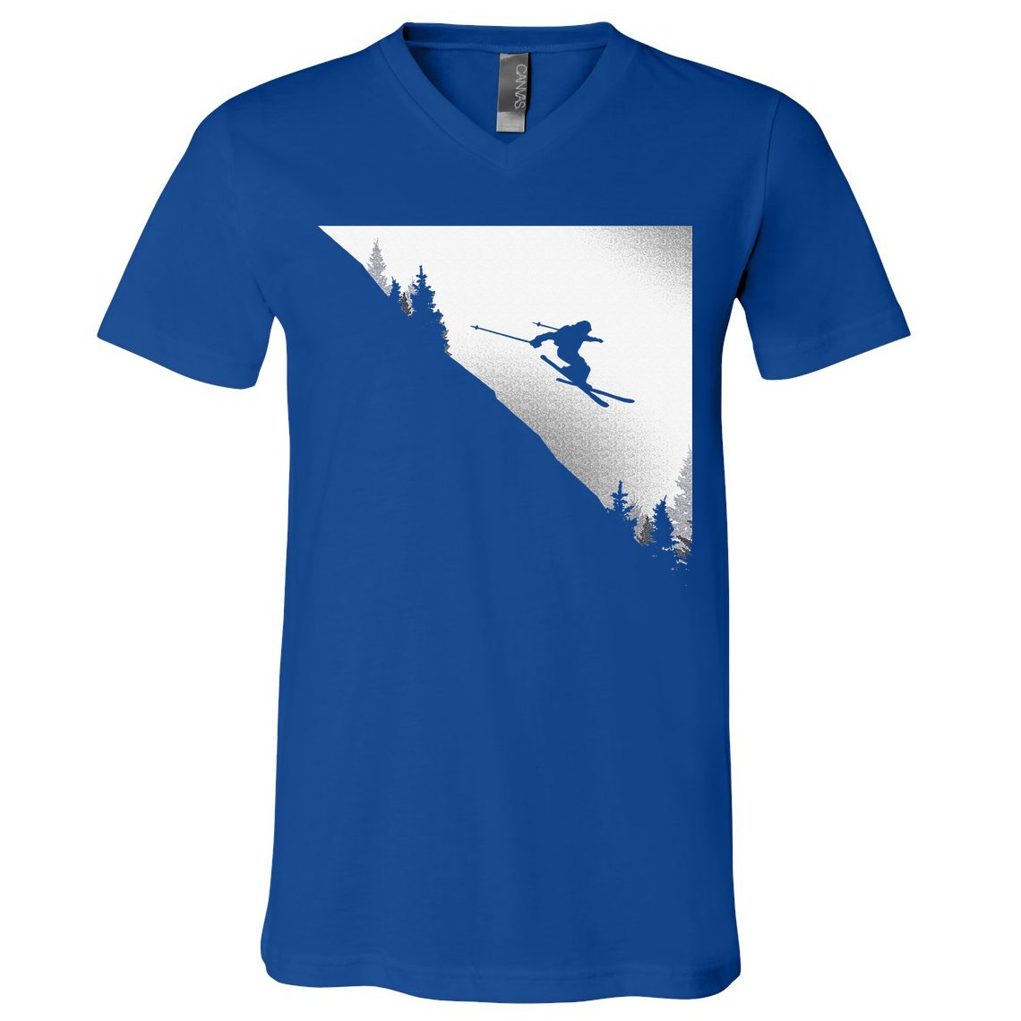 Ski Apparel Skiing Skier Ski V-Neck T-Shirt