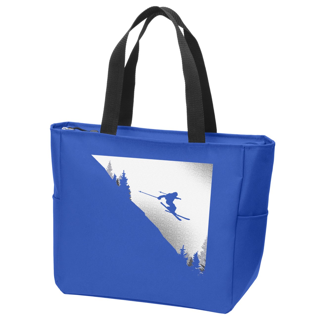 Ski Apparel Skiing Skier Ski Zip Tote Bag