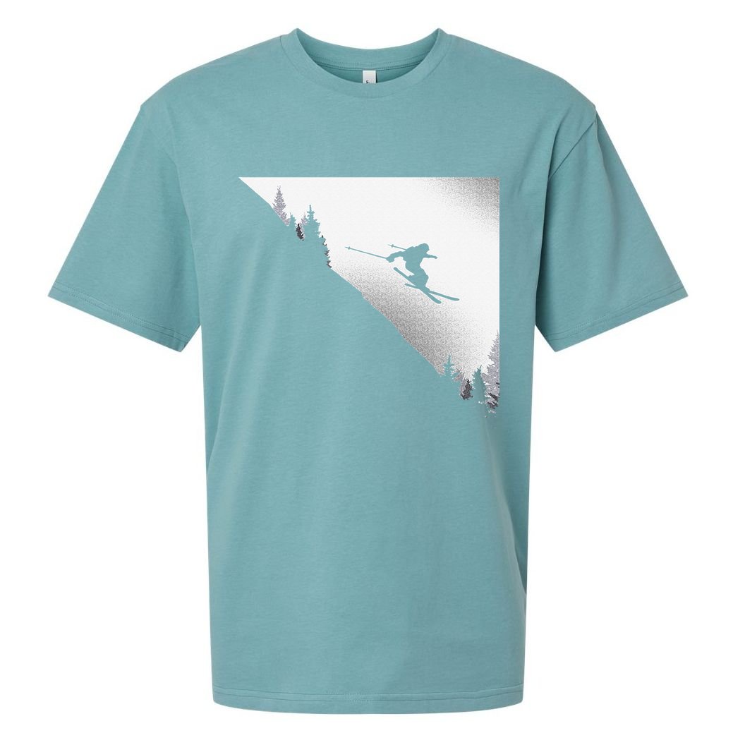 Ski Apparel Skiing Skier Ski Sueded Cloud Jersey T-Shirt