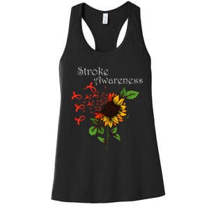 Stroke Awareness Stroke Survivor Stroke Design Women's Racerback Tank