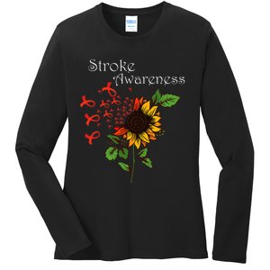 Stroke Awareness Stroke Survivor Stroke Design Ladies Long Sleeve Shirt