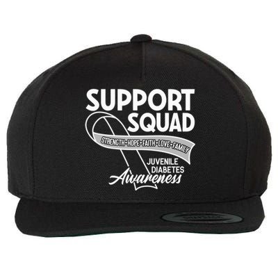 Support Awareness Squad I Juvenile T1D Type 1 Diabetes Wool Snapback Cap