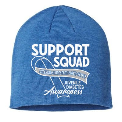 Support Awareness Squad I Juvenile T1D Type 1 Diabetes Sustainable Beanie