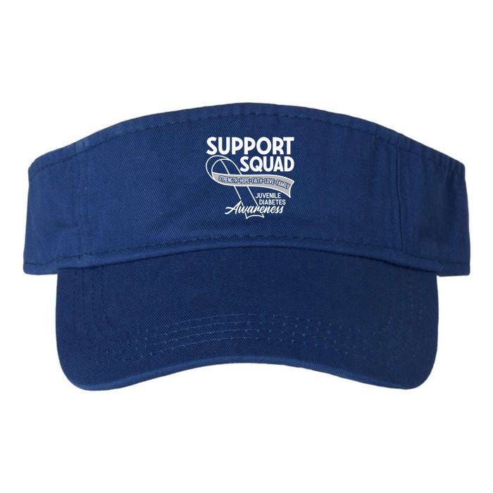 Support Awareness Squad I Juvenile T1D Type 1 Diabetes Valucap Bio-Washed Visor