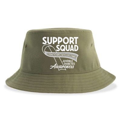 Support Awareness Squad I Juvenile T1D Type 1 Diabetes Sustainable Bucket Hat