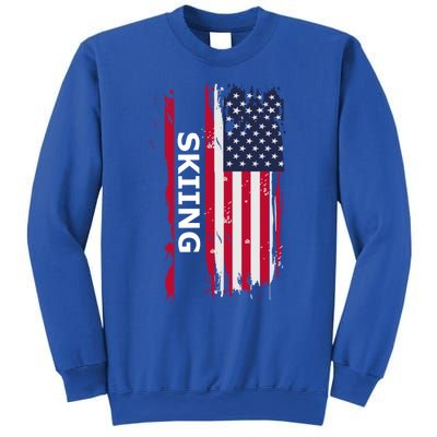 Skiing And Skiers Usa Gift Sweatshirt