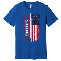 Skiing And Skiers Usa Gift Premium T-Shirt