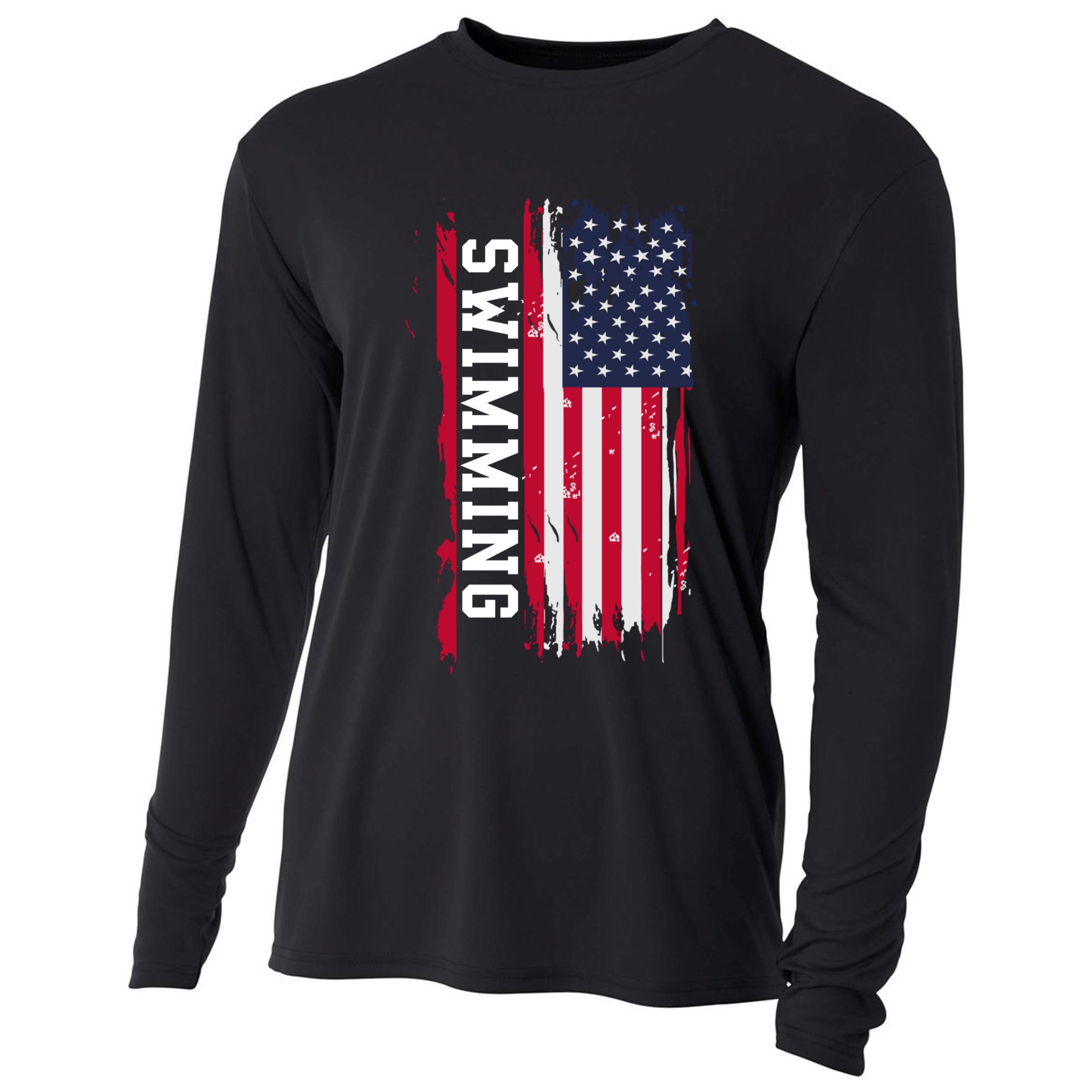 Swimming And Swimmers Gift Cooling Performance Long Sleeve Crew