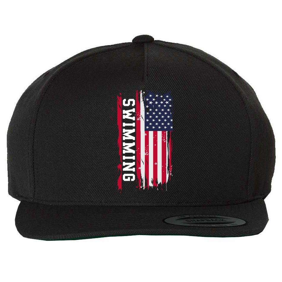Swimming And Swimmers Gift Wool Snapback Cap