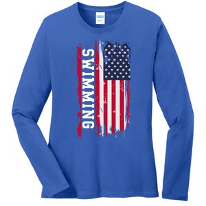 Swimming And Swimmers Gift Ladies Long Sleeve Shirt