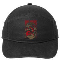 Snake And Skull 7-Panel Snapback Hat