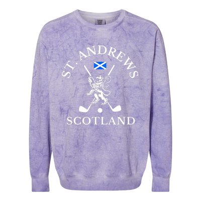 St. Andrews Scotland Golf Fan Colorblast Crewneck Sweatshirt