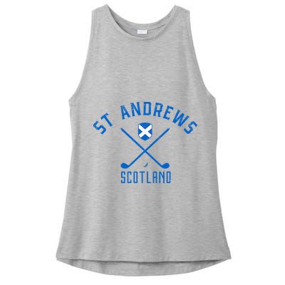 St. Andrews Scotland Golf Ladies PosiCharge Tri-Blend Wicking Tank