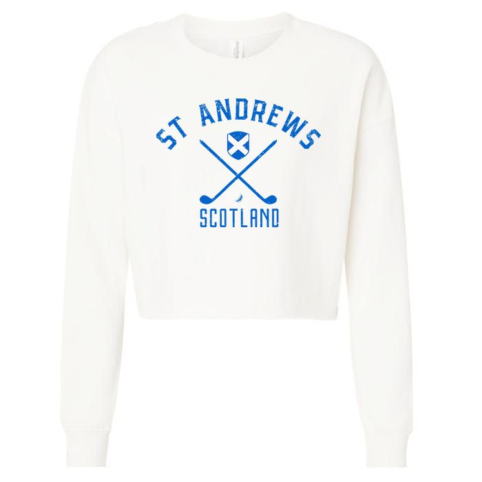 St. Andrews Scotland Golf Cropped Pullover Crew