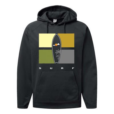 Surfing Apparel Surfer Surf Performance Fleece Hoodie