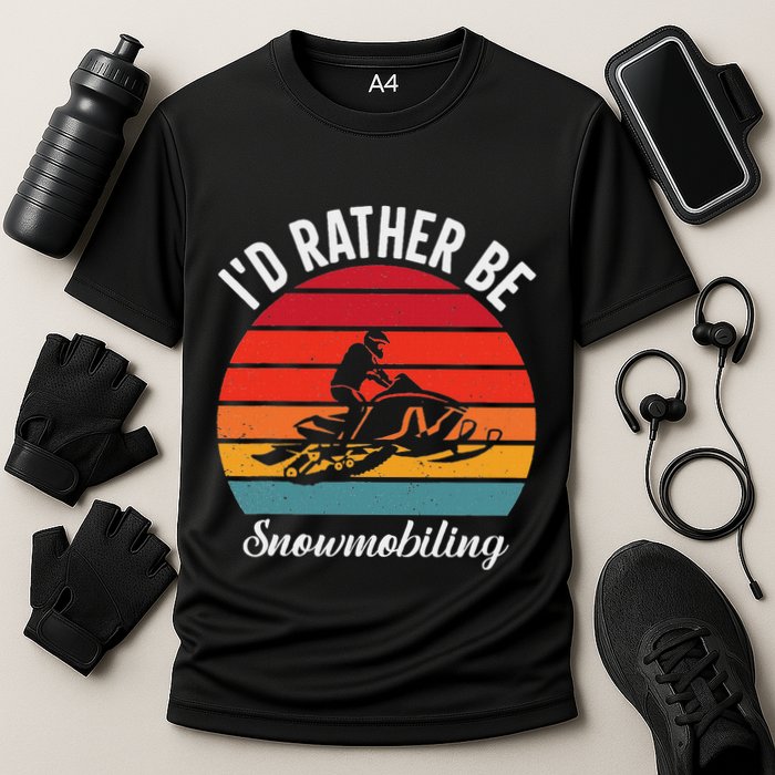 Snowmobile Art Snow Mobile Snowmobiling Performance Shirt