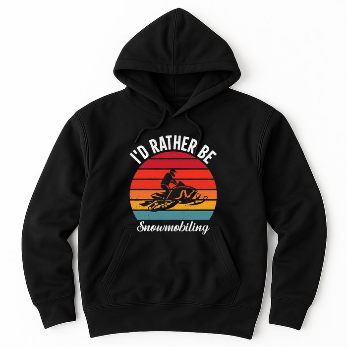 Snowmobile Art Snow Mobile Snowmobiling Hoodie