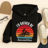 Snowmobile Art Snow Mobile Snowmobiling Hoodie