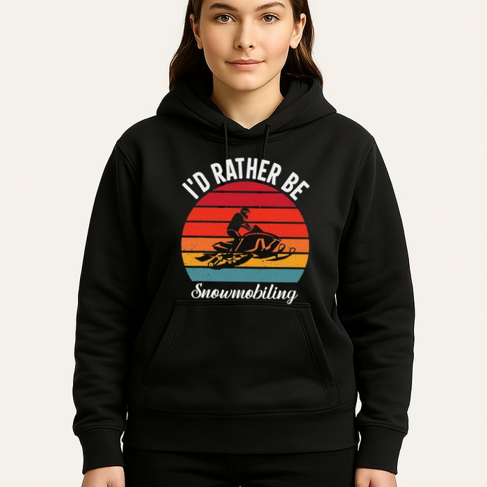 Snowmobile Art Snow Mobile Snowmobiling Hoodie