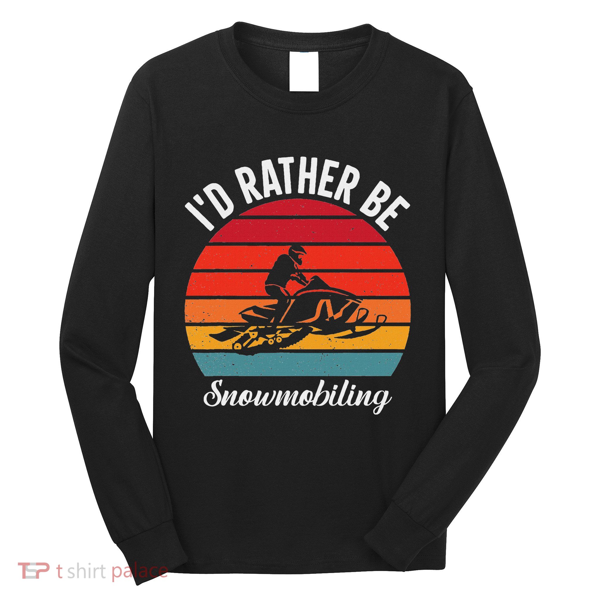 Snowmobile Art Snow Mobile Snowmobiling Long Sleeve Shirt