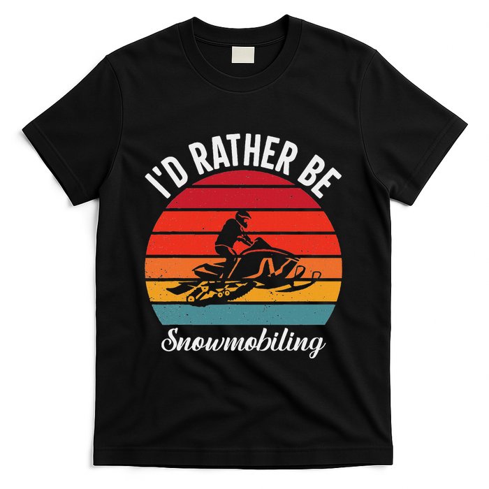 Snowmobile Art Snow Mobile Snowmobiling T-Shirt