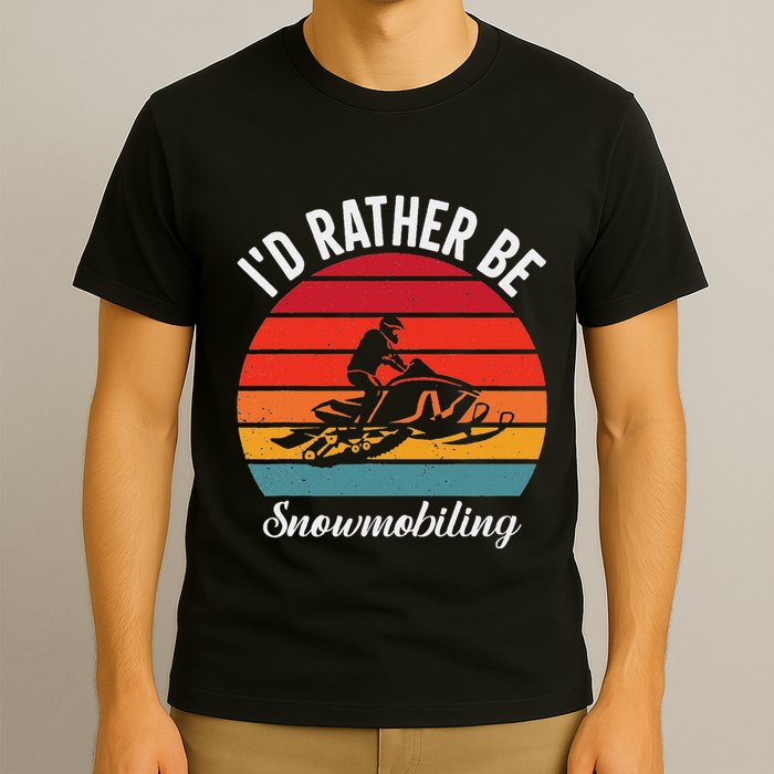 Snowmobile Art Snow Mobile Snowmobiling T-Shirt