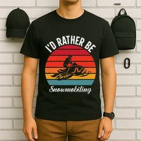 Snowmobile Art Snow Mobile Snowmobiling T-Shirt