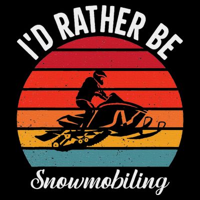 Snowmobile Art Snow Mobile Snowmobiling T-Shirt