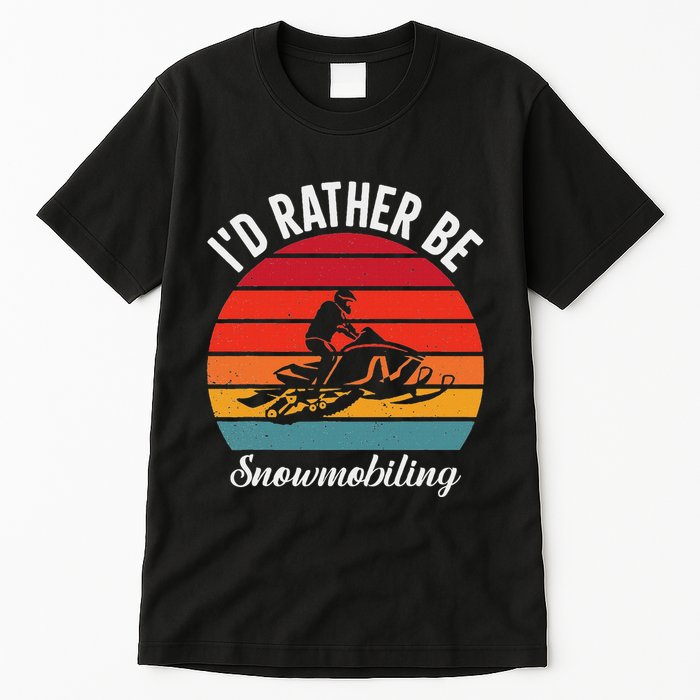 Snowmobile Art Snow Mobile Snowmobiling Tall T-Shirt