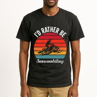 Snowmobile Art Snow Mobile Snowmobiling Tall T-Shirt