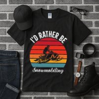 Snowmobile Art Snow Mobile Snowmobiling Tall T-Shirt