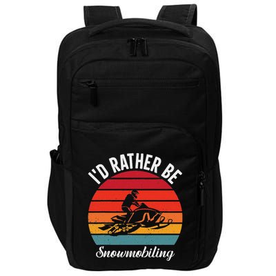 Snowmobile Art Snow Mobile Snowmobiling Impact Tech Backpack