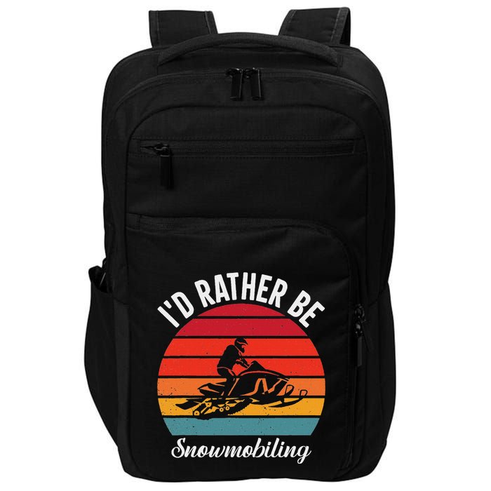 Snowmobile Art Snow Mobile Snowmobiling Impact Tech Backpack