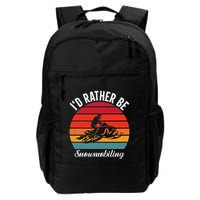 Snowmobile Art Snow Mobile Snowmobiling Daily Commute Backpack