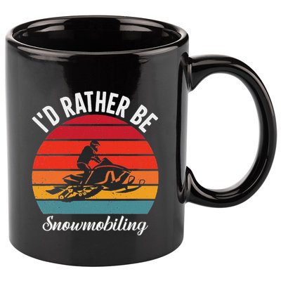 Snowmobile Art Snow Mobile Snowmobiling 11oz C Handle Ceramic Mug